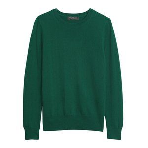 Banana Republic Cashmere Crew Neck Sweater Green Lightweight